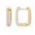 1 Pair Elegant Rectangle Plating Inlay Copper Zircon White Gold Plated Gold Plated Earrings