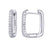 1 Pair Elegant Rectangle Plating Inlay Copper Zircon White Gold Plated Gold Plated Earrings