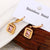 1 Pair Elegant Retro Commute Square Plating Inlay Stainless Steel Zircon 18k Gold Plated Drop Earrings