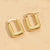 1 Pair Elegant Retro Triangle Square Hollow Out Titanium Steel Earrings