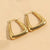 1 Pair Elegant Retro Triangle Square Hollow Out Titanium Steel Earrings