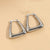 1 Pair Elegant Retro Triangle Square Hollow Out Titanium Steel Earrings