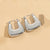 1 Pair Elegant Retro Triangle Square Hollow Out Titanium Steel Earrings