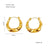 1 Pair Elegant Round Polishing Plating Stainless Steel 18k Gold Plated Earrings