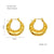 1 Pair Elegant Round Polishing Plating Stainless Steel 18k Gold Plated Earrings