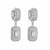 1 Pair Elegant Shiny Square Plating Inlay Copper Artificial Diamond 18k Gold Plated Drop Earrings