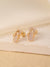 1 Pair Elegant Minimalist Geometric Heart Shape Butterfly Inlay 304 Stainless Steel Copper Zircon Gold Plated Ear Studs