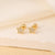 1 Pair Elegant Simple Style Geometric Heart Shape Butterfly Inlay Copper Zircon Gold Plated Ear Studs