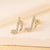 1 Pair Elegant Simple Style Geometric Heart Shape Butterfly Inlay Copper Zircon Gold Plated Ear Studs