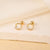 1 Pair Elegant Minimalist Geometric Heart Shape Butterfly Inlay 304 Stainless Steel Copper Zircon Gold Plated Ear Studs