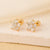 1 Pair Elegant Simple Style Geometric Heart Shape Butterfly Inlay Copper Zircon Gold Plated Ear Studs