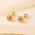 1 Pair Elegant Simple Style Geometric Heart Shape Butterfly Inlay Copper Zircon Gold Plated Ear Studs