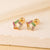 1 Pair Elegant Minimalist Geometric Heart Shape Butterfly Inlay 304 Stainless Steel Copper Zircon Gold Plated Ear Studs