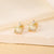 1 Pair Elegant Simple Style Geometric Heart Shape Butterfly Inlay Copper Zircon Gold Plated Ear Studs