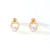 1 Pair Elegant Minimalist Geometric Heart Shape Butterfly Inlay 304 Stainless Steel Copper Zircon Gold Plated Ear Studs