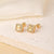 1 Pair Elegant Minimalist Geometric Heart Shape Butterfly Inlay 304 Stainless Steel Copper Zircon Gold Plated Ear Studs