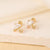 1 Pair Elegant Simple Style Geometric Heart Shape Butterfly Inlay Copper Zircon Gold Plated Ear Studs