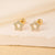 1 Pair Elegant Simple Style Geometric Heart Shape Butterfly Inlay Copper Zircon Gold Plated Ear Studs