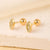 1 Pair Elegant Minimalist Geometric Heart Shape Butterfly Inlay 304 Stainless Steel Copper Zircon Gold Plated Ear Studs