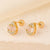 1 Pair Elegant Simple Style Geometric Heart Shape Butterfly Inlay Copper Zircon Gold Plated Ear Studs