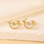 1 Pair Elegant Simple Style Geometric Heart Shape Butterfly Inlay Copper Zircon Gold Plated Ear Studs