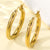 1 Pair Elegant Simple Style Round Polishing Plating Titanium Steel 18k Gold Plated Hoop Earrings