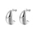 1 Pair Elegant Simple Style Semicircle Plating Stainless Steel 18k Gold Plated Ear Studs