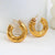 1 Pair Elegant Simple Style Solid Color Plating Stainless Steel 18k Gold Plated Earrings