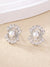 1 Pair Elegant Simple Style Water Droplets Butterfly Plating Inlay Copper Zircon White Gold Plated Ear Studs