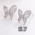 1 Pair Elegant Simple Style Water Droplets Butterfly Plating Inlay Copper Zircon White Gold Plated Ear Studs