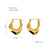 1 Pair Elegant Solid Color Plating Stainless Steel Gold Plated Earrings