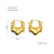 1 Pair Elegant Solid Color Plating Stainless Steel Gold Plated Earrings