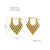 1 Pair Elegant Solid Color Plating Stainless Steel Gold Plated Earrings