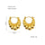 1 Pair Elegant Solid Color Plating Stainless Steel Gold Plated Earrings