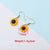 1 Pair Elegant Sunflower Plating Stainless Steel Gold Plated Drop Earrings