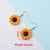 1 Pair Elegant Sunflower Plating Stainless Steel Gold Plated Drop Earrings