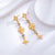 1 Pair Elegant Sweet Heart Shape Butterfly Titanium Steel Inlay Zircon 24k Gold Plated Drop Earrings