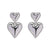 1 Pair Elegant Sweet Heart Shape Titanium Steel Drop Earrings