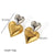 1 Pair Elegant Sweet Heart Shape Titanium Steel Drop Earrings