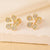 1 Pair Elegant Sweet Swan Flower Butterfly Plating Inlay Copper Zircon Gold Plated Ear Studs