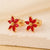 1 Pair Elegant Sweet Swan Flower Butterfly Plating Inlay Copper Zircon Gold Plated Ear Studs