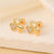 1 Pair Elegant Sweet Swan Flower Butterfly Plating Inlay Copper Zircon Gold Plated Ear Studs