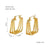 1 Pair Elegant U Shape Plating Stainless Steel 18k Gold Plated Earrings