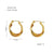 1 Pair Elegant U Shape Plating Stainless Steel 18k Gold Plated Earrings