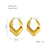 1 Pair Elegant U Shape Plating Stainless Steel 18k Gold Plated Earrings