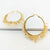 1 Pair Ethnic Style Geometric Plating Stainless Steel Natural Stone Earrings