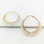 1 Pair Ethnic Style Geometric Plating Stainless Steel Natural Stone Earrings