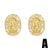 1 Pair Ethnic Style Virgin Mary Oval Plating Inlay Copper Zircon 18k Gold Plated Ear Studs