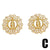 1 Pair Ethnic Style Virgin Mary Oval Plating Inlay Copper Zircon 18k Gold Plated Ear Studs