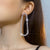 1 Pair Exaggerated Geometric Rhinestone Drop Earrings